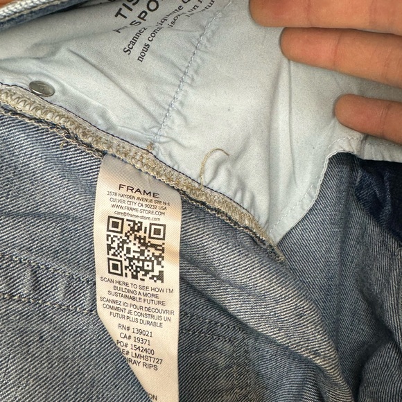 Straight Fit Paint Jeans by Frame - Picture 6 of 6